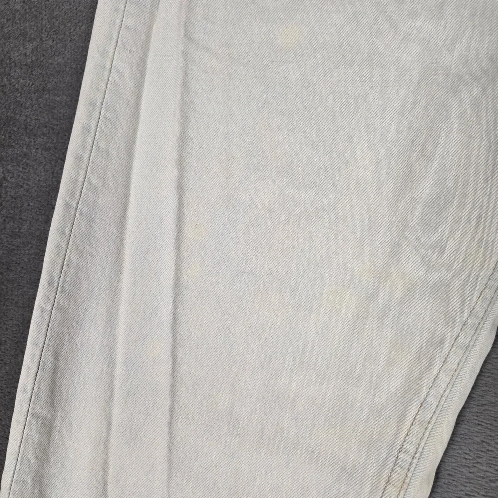 Vintage Levis 501 Jeans Mens 35x32 (Fit 32x30) White Straight Button Fly USA 80s